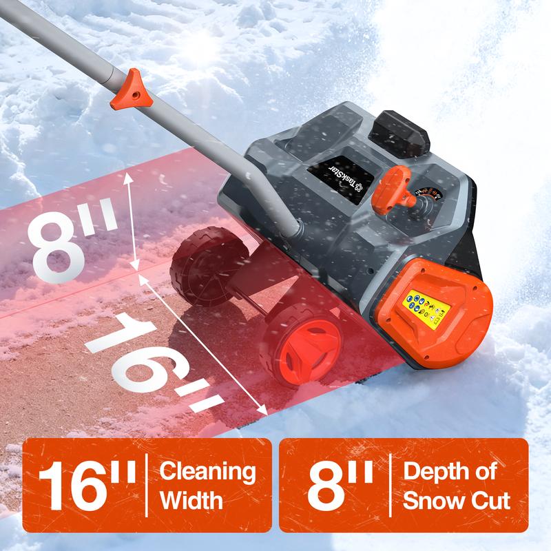 40V Cordless Snow Shovel with 2 Batteries – 16